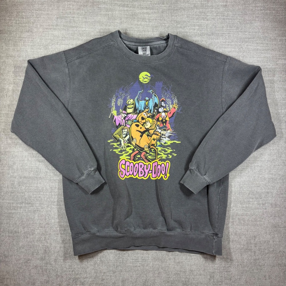 Comfort Colors Scooby-Doo Villains Graphic Sweatshirt Vintage Wash Mens Large